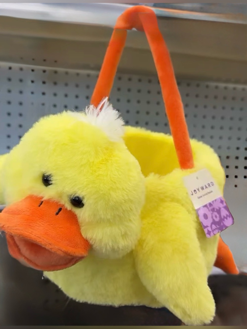 Joyward 10” Yellow Duck Plush Basket